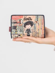 Béžovo-modrá dámská malá peněženka Anekke City Art 