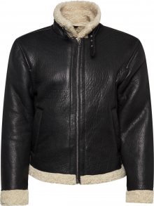 BE EDGY Zimní bunda \'Luciano\' černá / barva bílé vlny