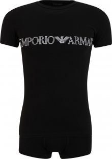 Emporio Armani Pyžamo krátké šedá / černá / bílá