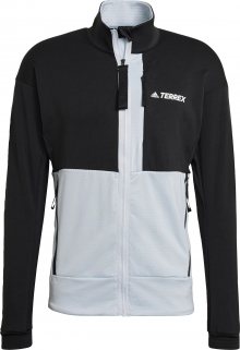 adidas Terrex Sportovní mikina s kapucí \'TERREX\' černá / světle šedá