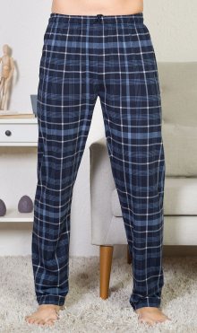 Pánské pyžamové kalhoty Filip - Gazzaz tmavě modrá kostka M