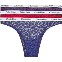 Dámské brazilky Calvin Klein QD3925E 3 kusy | vzorované | L