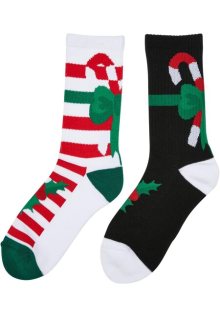 Urban Classics Fancy X-Mas Candy Socks 2-Pack multicolor - 39–42