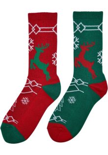 Urban Classics Fancy X-Mas Pattern Socks 2-Pack multicolor - 39–42