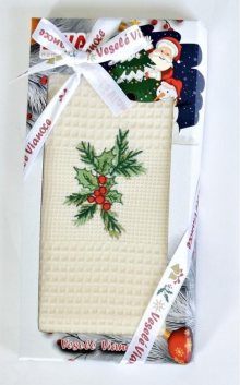 Dárkové vánoční balení utěrka 50x70 cm SWAN větvička 1 ks | dle fotky | 