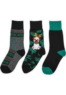 Urban Classics Christmas Dog Socks Kids 3-Pack multicolor - 35–38