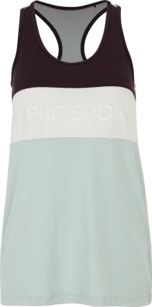 ESPRIT SPORT Sportovní top pastelově zelená / lilek / bílá