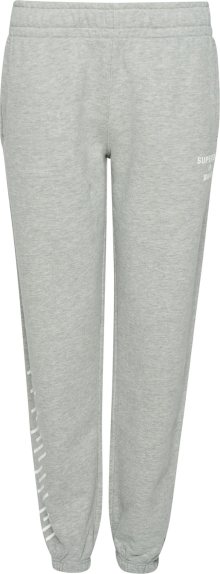Superdry Kalhoty šedý melír / bílá