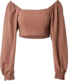 Nasty Gal Top čokoládová
