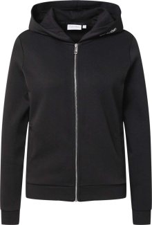 Calvin Klein Mikina s kapucí černá / bílá
