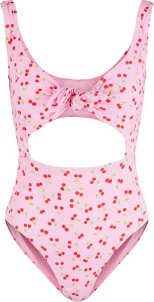 PIECES Plavky \'Verry\' světle zelená / světle růžová / grenadina