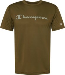 Champion Authentic Athletic Apparel Funkční tričko světle šedá / olivová