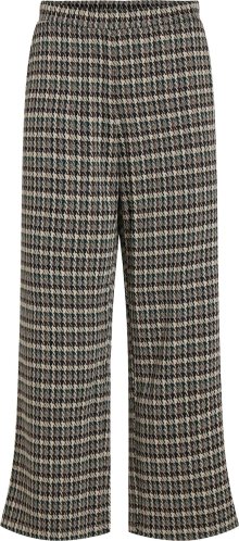 VILA Kalhoty \'Raja\' krémová / tmavě hnědá / tmavě zelená / černá