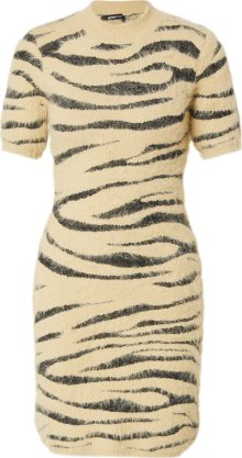 Gina Tricot Úpletové šaty \'Anine\' béžová / černá