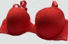 Dámská podprsenka Calvin Klein QF6790E LOGO MESH červená | červená | 70C