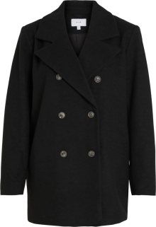 VILA Přechodný kabát černá / bílá