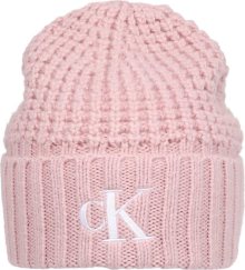 Calvin Klein Jeans Čepice růžová / bílá