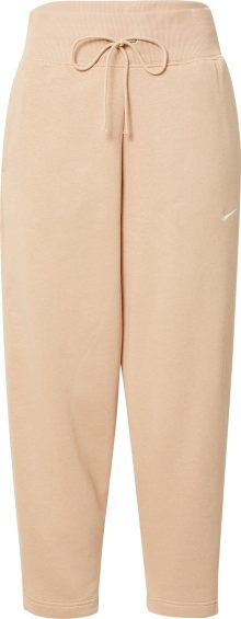 Nike Sportswear Kalhoty písková / bílá