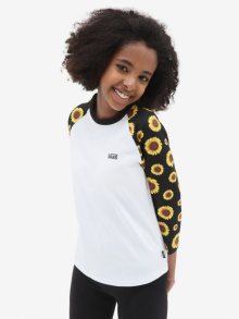 Černo-bílé holčičí tričko s dlouhým rukávem VANS Sunlit - 122-128