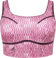 ADIDAS BY STELLA MCCARTNEY Sportovní top tmavě fialová / tmavě růžová / bílá