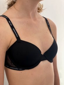 Dámská podprsenka Calvin Klein QF6790E LOGO MESH | černá | 70D