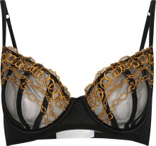 GUESS Podprsenka zlatá / černá