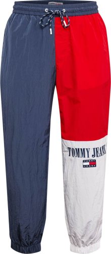 Tommy Jeans Kalhoty námořnická modř / červená / bílá