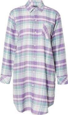 Lauren Ralph Lauren Noční košilka mátová / fialová / bílá