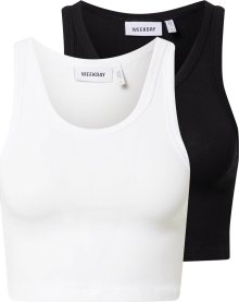 WEEKDAY Top černá / bílá