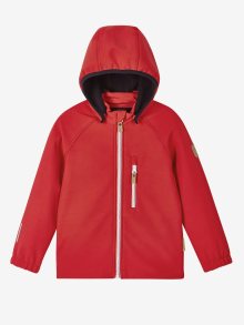 Červená dětská softshellová voděodolná bunda s kapucí Reima Vantti - 134