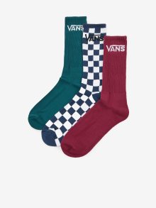 Sada tří párů ponožek ve světle fialové, černé a hořčicové barvě VANS - ONE SIZE