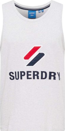 Superdry Tričko námořnická modř / šedý melír / červená / bílá