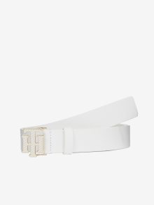 Bílý dámský kožený pásek Tommy Hilfiger - 80