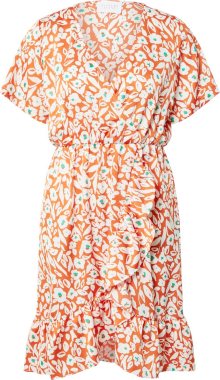 SISTERS POINT Letní šaty \'EZAI\' zelená / oranžová / bílá