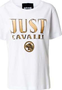 Just Cavalli Tričko zlatá / bílá