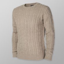 Pánský svetr béžové barvy s jemným vzorem 14681