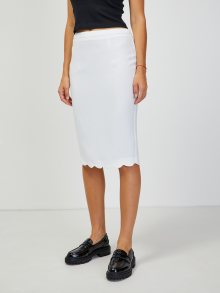 Bílá pouzdrová sukně CAMAIEU - S