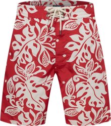 Polo Ralph Lauren Plavecké šortky \'PALM ISLAND\' červená / bílá
