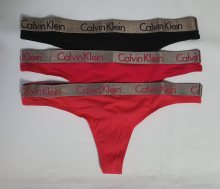 Dámské tanga Calvin Klein QD3560E 3 KUSY | růžová | L