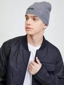 Šedá čepice s příměsí vlny Calvin Klein - ONE SIZE