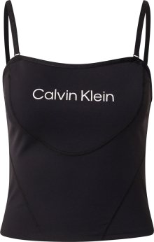 Calvin Klein Performance Sportovní top \'WO\' černá / bílá
