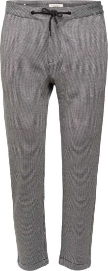ESPRIT Kalhoty se sklady v pase šedá / bílá
