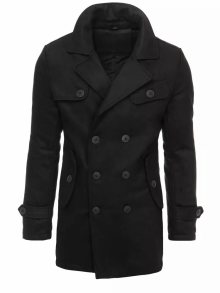 Dstreet Dvojřadý kabát v černé barvě