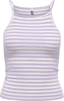 JDY Top \'Fransiska\' světle fialová / přírodní bílá