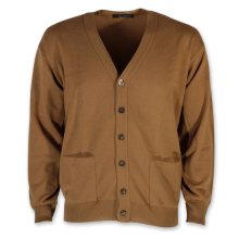 Pánský svetr typu cardigan hnědý 10959