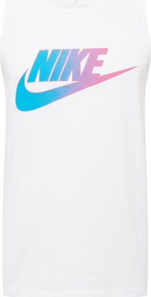 Nike Sportswear Tričko nebeská modř / pink / bílá
