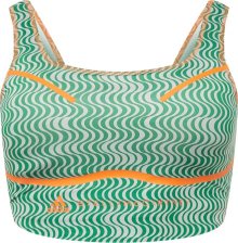 ADIDAS BY STELLA MCCARTNEY Sportovní top zelená / oranžová / bílá