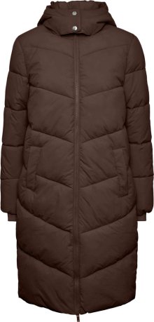 PIECES Zimní kabát \'Jamilla\' tmavě hnědá