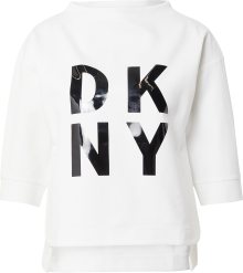 DKNY Performance Sportovní mikina \'POP OVER\' černá / bílá