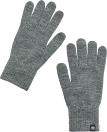 Pull&Bear Prstové rukavice šedý melír